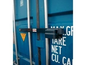 Låsebom til container