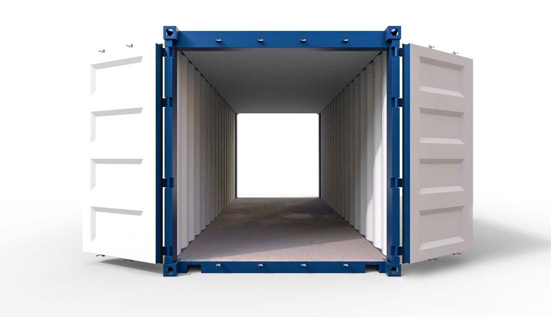 halvø partikel Ansigt opad Dobbeltdørscontainer - fleksibel container. Hurtig levering mulig.
