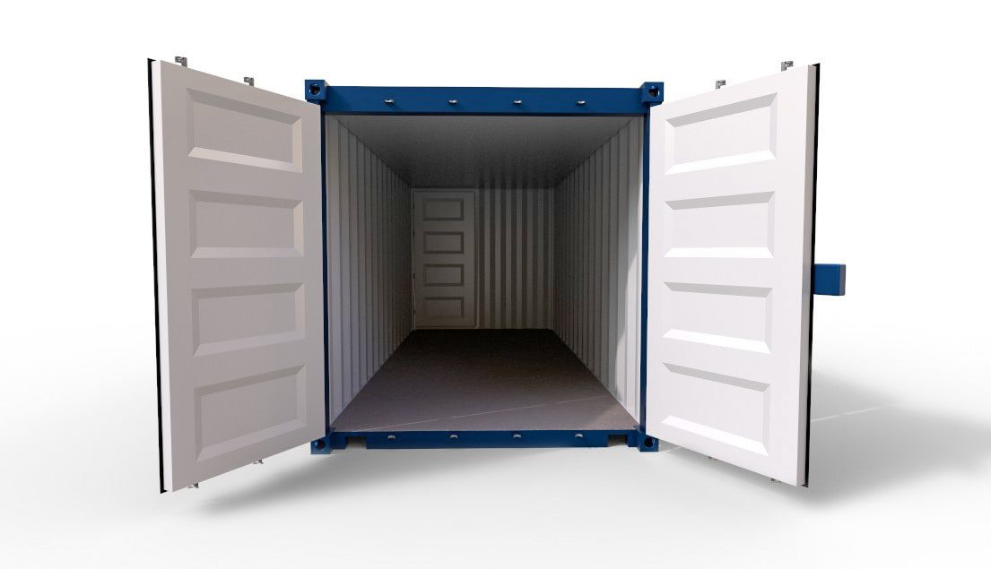 Lej eller køb en 20-fods container med ekstra dør