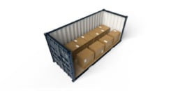 Hvor mange paller kan der være i en container?