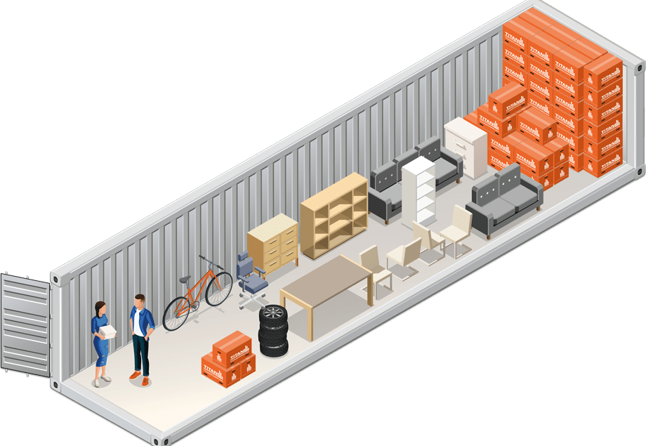 Self Storage 40-fods container - sikker opbevaring
