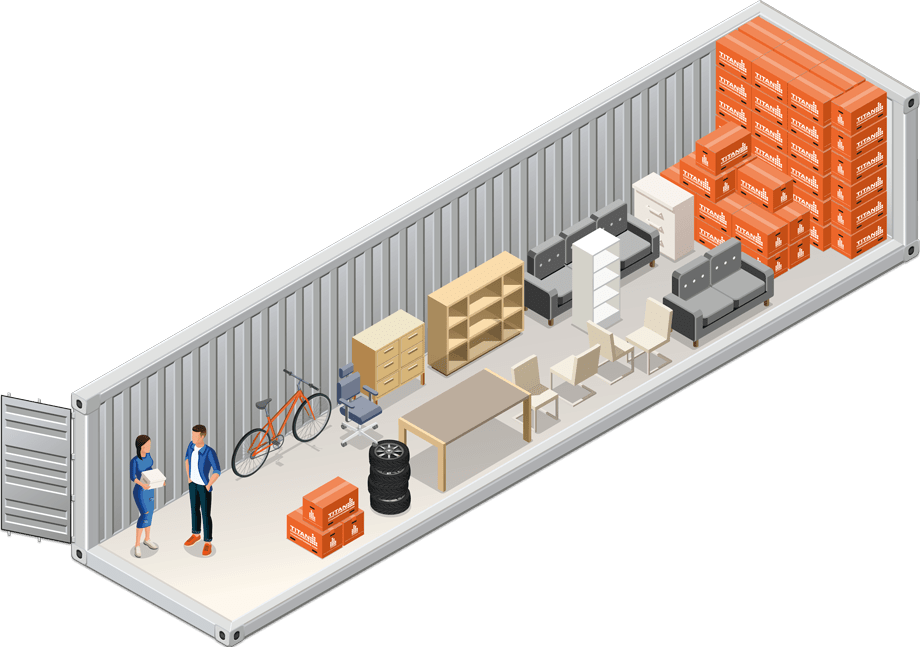 Self Storage 40-fods container - sikker opbevaring