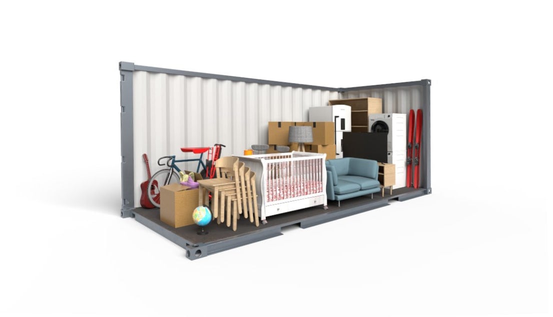 Self Storage - sikker opbevaring i 20-fods container