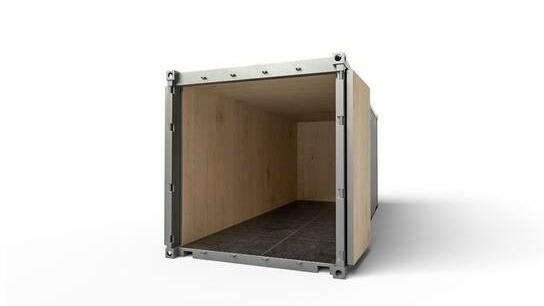 20-fods isoleret container RAL 7035 side 1105X635